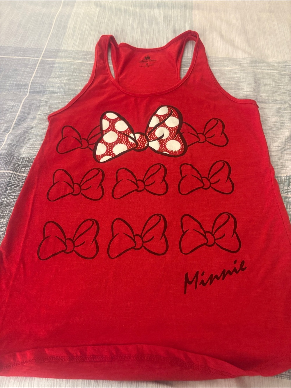 Disney Red Tank Top with Disney Parks Castle Print
